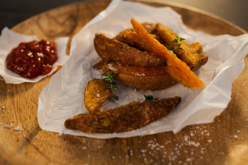 Süßkartoffel wedges