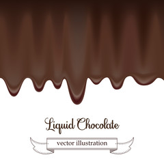 Vector Chocolate syrup drip pattern isolated on a white background