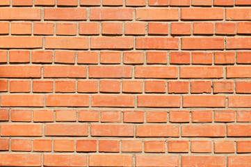bright orange brick wall