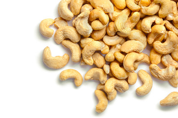 Cashew nut isolated on white