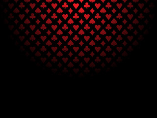 Card suits red black pattern shadow