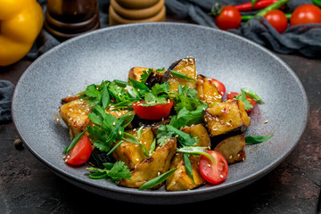 fried eggplant in sweet sour sauce