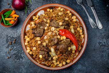Pilaf festivities with beef