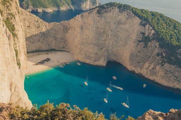 Famous shipwreck on Navagio Beach, Zakynthos - Zante, Greece