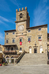 Fototapeta na wymiar View at the City hall of Cortina in Italy