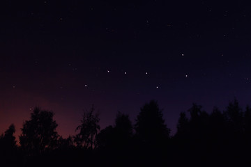 Constellation Ursa Major (big dipper or Great Bear) in the night starry sky