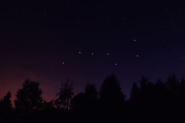 Fototapeta premium Constellation Ursa Major (big dipper or Great Bear) in the night starry sky