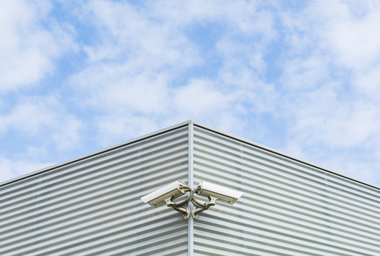 Two security cameras