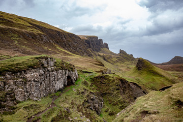 Fototapeta na wymiar Quiraing auf der Isle of Skye, Schottland