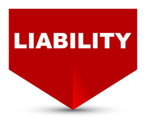 red vector banner liability