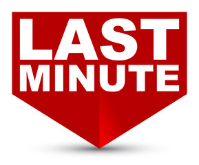 red vector banner last minute