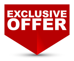 red vector banner exclusive offer