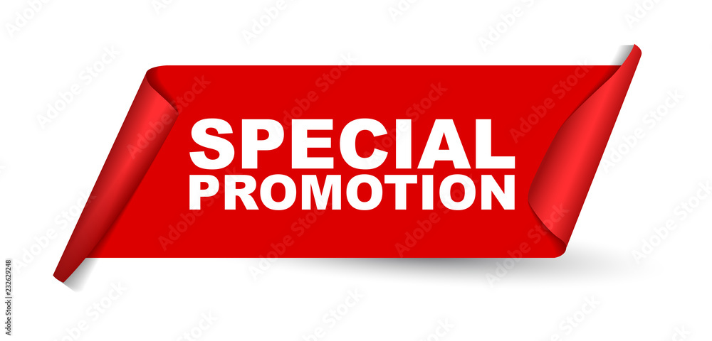 Wall mural red vector banner special promotion