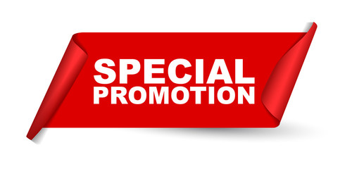 red vector banner special promotion