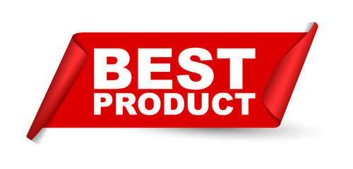 red vector banner best product