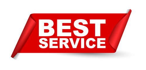 red vector banner best service