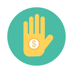 paying  dollar  hand