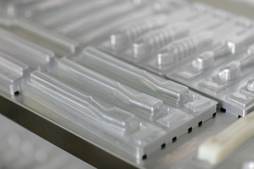  Metal mold for plastic toothbrush mold parts, images with small depth of field fabrication at the plant