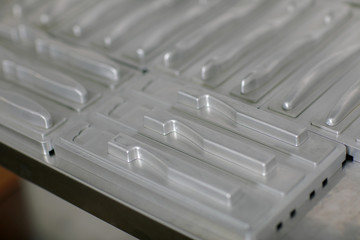  Metal mold for plastic toothbrush mold parts, images with small depth of field fabrication at the plant