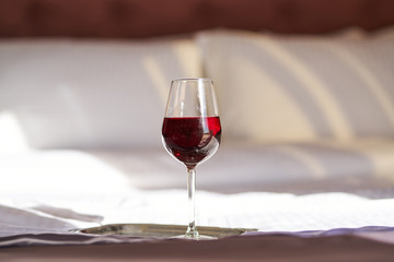Glass of red wine