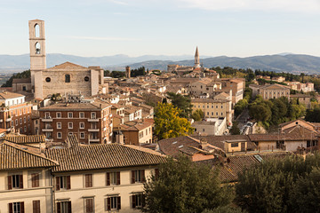 Fototapeta na wymiar Vista general de Perugia, en la Toscana, Italia.