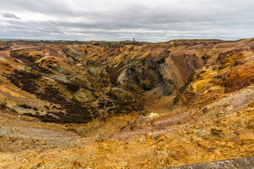 Parys Mountain, unearthly landscape like another planet.