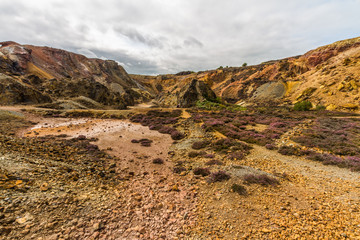 Parys Mountain, unearthly landscape like another planet.