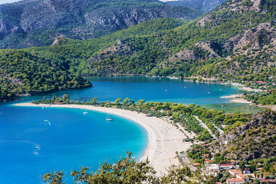 oludeniz view of beach and lagoon, Turkey