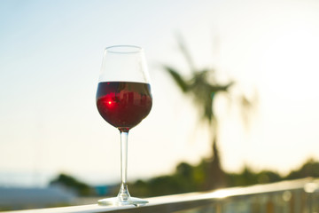 Glass of red wine