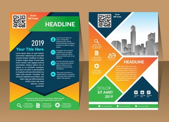Abstract vector modern cover flyers brochure / annual report /design templates / stationery with layout background in size a4