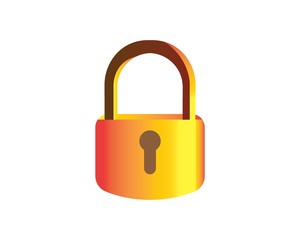 lock icon logo vector template