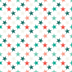 Fototapeta na wymiar Seamless pattern with stars on white background. Vector illustration.
