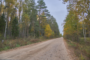 Country roads in Russia