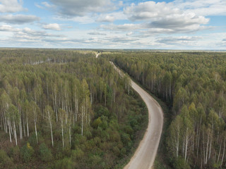 Country roads in Russia