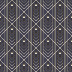 simple seamless art deco geometric 6 golden line geometric illustration wallpaper graphic design vector