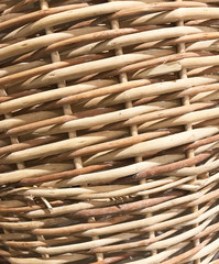 Basket weaving background. Natural material pattern. Rattan mesh. Traditional handcraft design