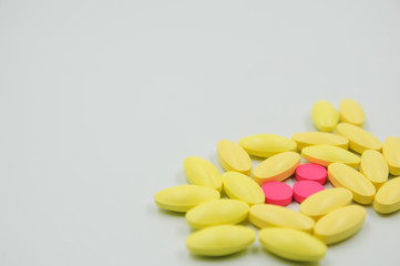 colorful medicine. Pharmacy on white background