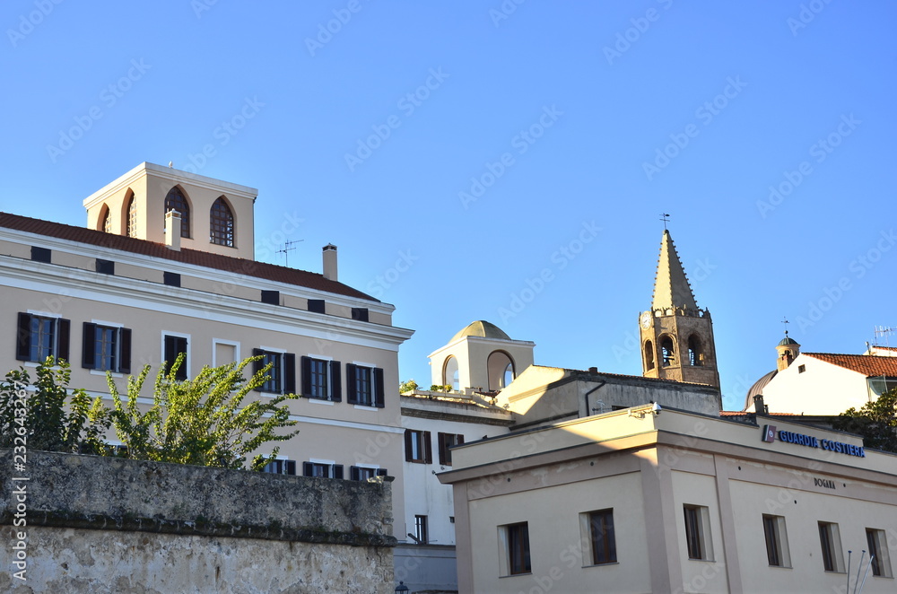 Wall mural Alghero Historische Altstadt