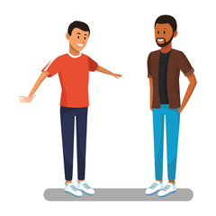 friends young men cartoon