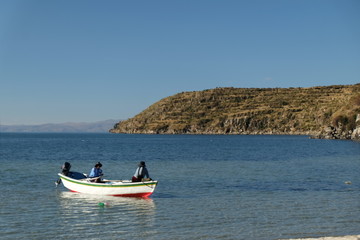 Fototapeta na wymiar titicaca lake bolivia peru
