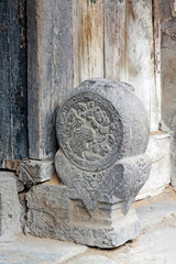 traditional Chinese style door stone carving