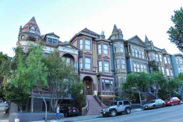 Fototapeta premium Victorian houses in San Francisco