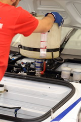 Refueling in a race car