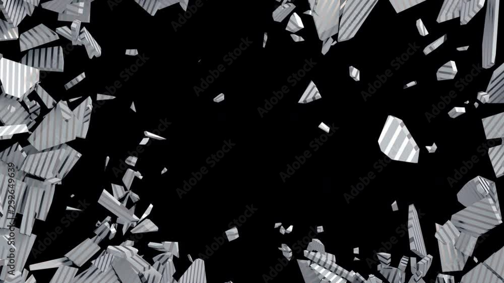 Poster abstract 3d rendering of cracked surface. modern animated cgi background design. wall destruction, s