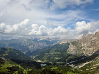 Fototapeta na wymiar Dolomite Mountain peaks - Unesco
