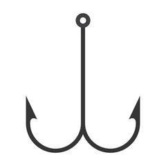Fishing hook icon. Vector illustration. EPS 10.