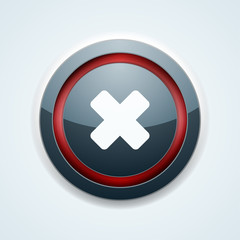 Fototapeta premium X Cross Button Illustration