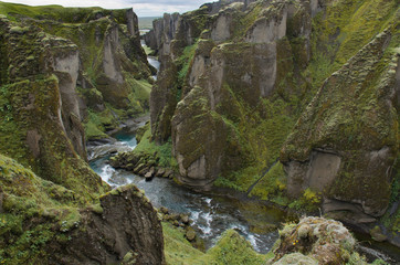 Fjadrargljufur canyon near Kirkjubaejarklaustur, Iceland