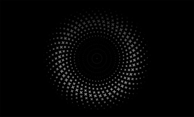 Vector Illustration of the pattern of gray dots on black background. EPS10. - obrazy, fototapety, plakaty