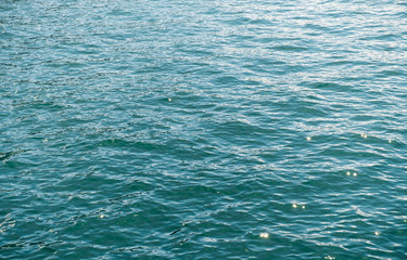 Texture of light blue and green water wave. Feeling softness relax and tranquility.